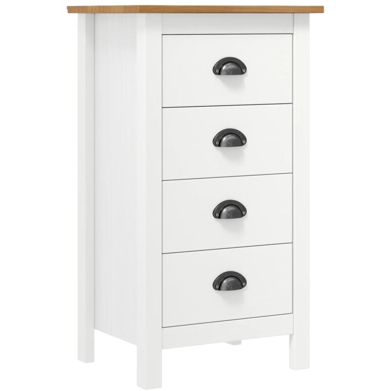 

Madera Maciza de Pino Aparador Blanco 46x35x80 cm - Blanco - Vidaxl