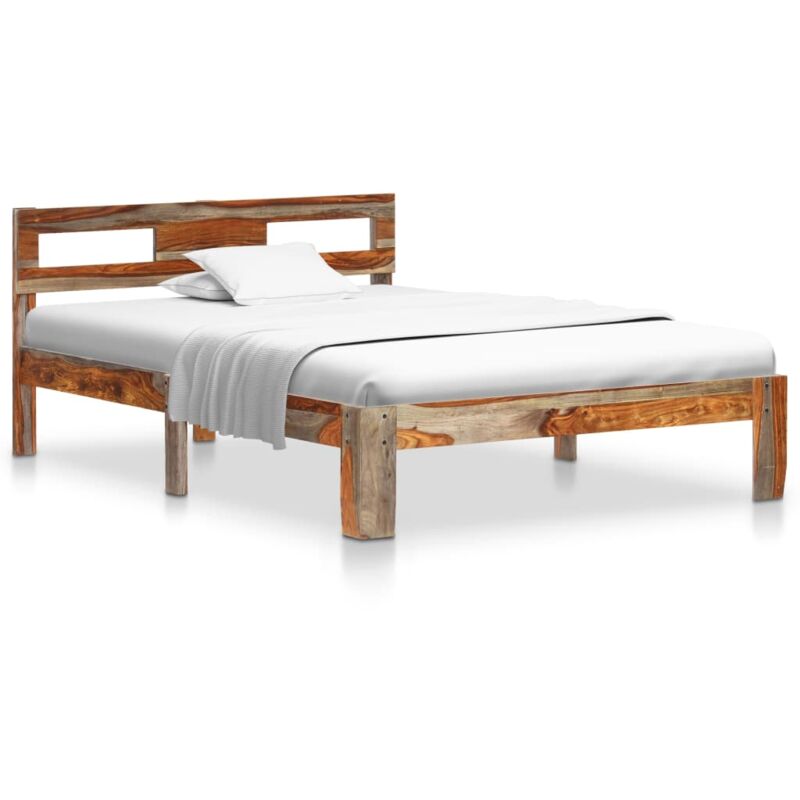 

Madera Maciza de Sheesham Estructura de Cama 120x200 cm - Gris - Vidaxl
