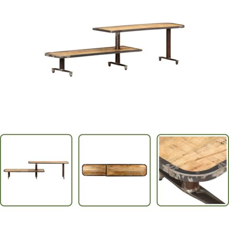 vidaXL Madera maciza -  Mueble para TV de madera maciza de mango 160x30x40 cm