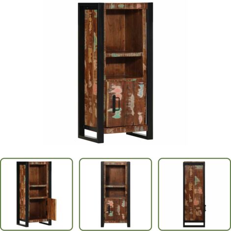 vidaXL Madera maciza reciclada -  Mueble de baño madera maciza reciclada 40x30x90 cm