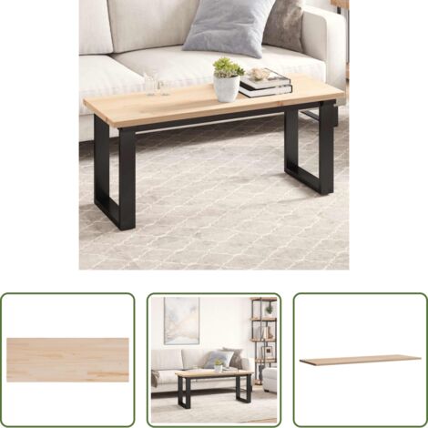 vidaXL Madera maciza -  Tablero de mesa rectangular madera maciza pino 110x40x2,5 cm