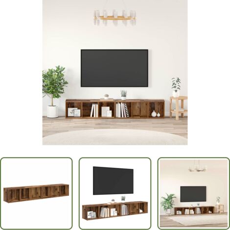 vidaXL Madera recuperada -  Conjunto de mueble de TV 2 pcs Madera envejecida