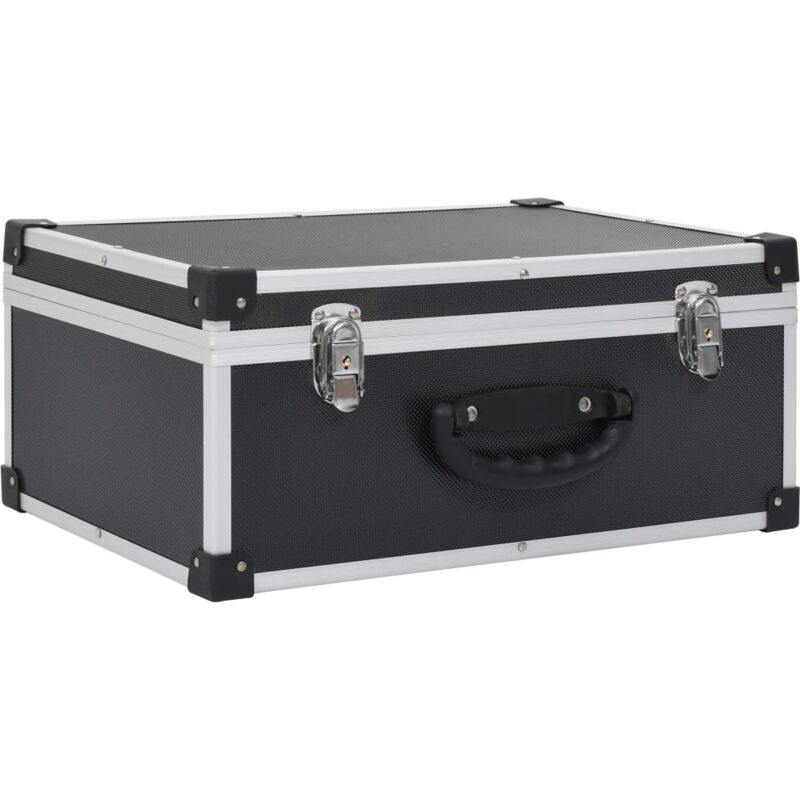 

vidaXL Maletín para 60 CD aluminio y ABS negro - Negro