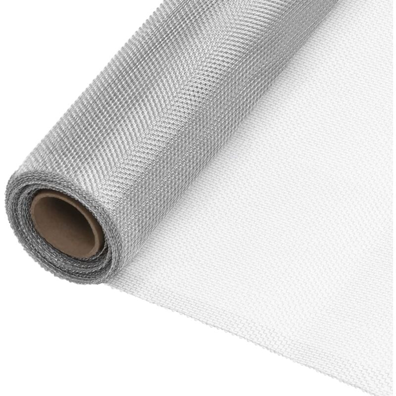 

Malla mosquitera de aluminio plateada 80x1000 cm - Plateado - Vidaxl