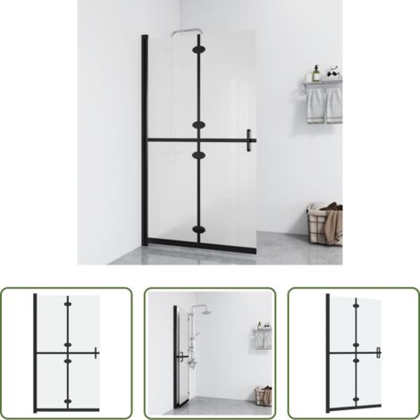 vidaXL Mampara de ducha plegable -  Mampara de ducha plegable vidrio ESG esmerilado 100x190 cm