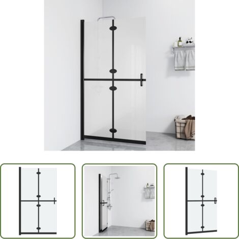 vidaXL Mampara de ducha plegable -  Mampara de ducha plegable vidrio ESG esmerilado 80x190 cm