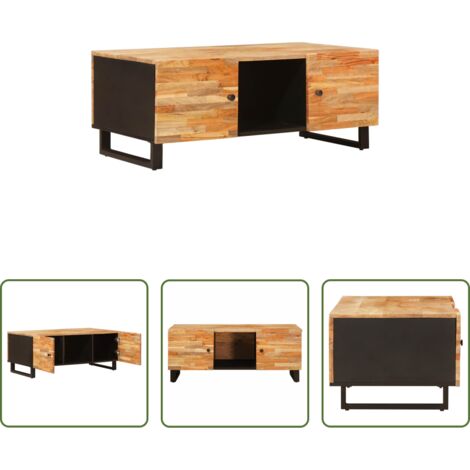 vidaXL Mango -  Couchtisch Braun 100 x 54 x 40 cm Massivholz Mango