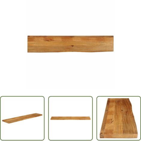 vidaXL Mango -  Tablero de mesa borde natural madera maciza mango 160x20x3,8 cm