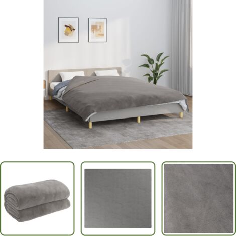 vidaXL Manta con peso -  Manta con peso con funda tela gris 200x220 cm 13 kg