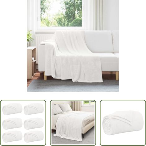 vidaXL Manta de felpa -  Mantitas de Sofá 6 pcs 150 x 200 cm Lana