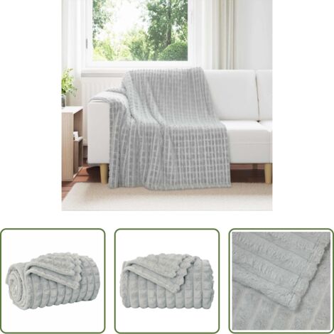 vidaXL Manta decorativa -  Manta Gris 200 x 150 cm Lana