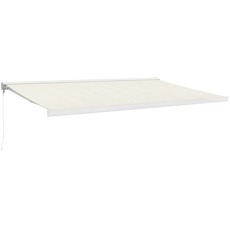 Retractable Awning Cream 5x3 M Fabric And Aluminium Vidaxl