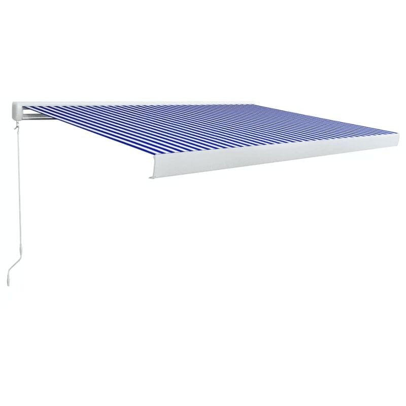 Vidaxl - Manual Cassette Awning 450x300 cm Blue and White