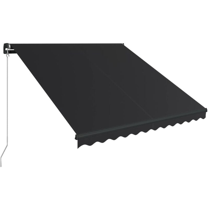 Manual Retractable Awning 350x250 cm Anthracite Vidaxl