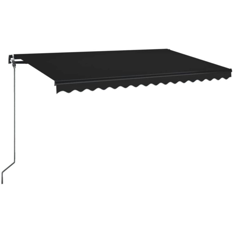 Manual Retractable Awning 450x350 Cm Anthracite Vidaxl