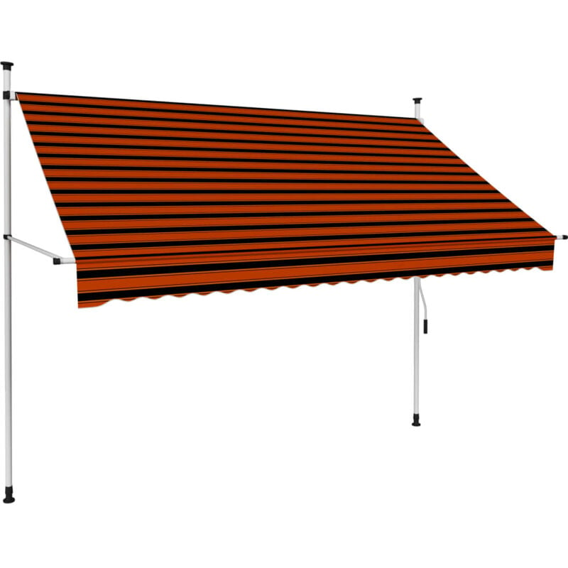 Vidaxl - Manual Retractable Awning 250 cm Orange and Brown