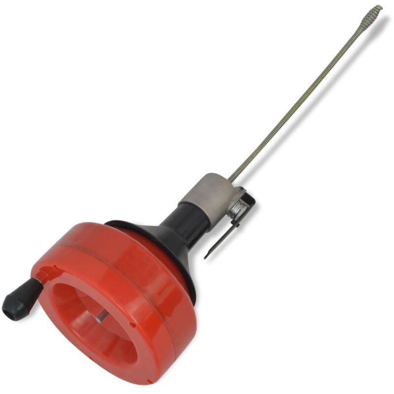 vidaXL Manually/Drill Operated Pipe Cleaner 8 M, Red