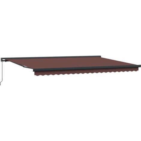 vidaXL Manuelles einziehbares Sonnendach braun 500x300 cm