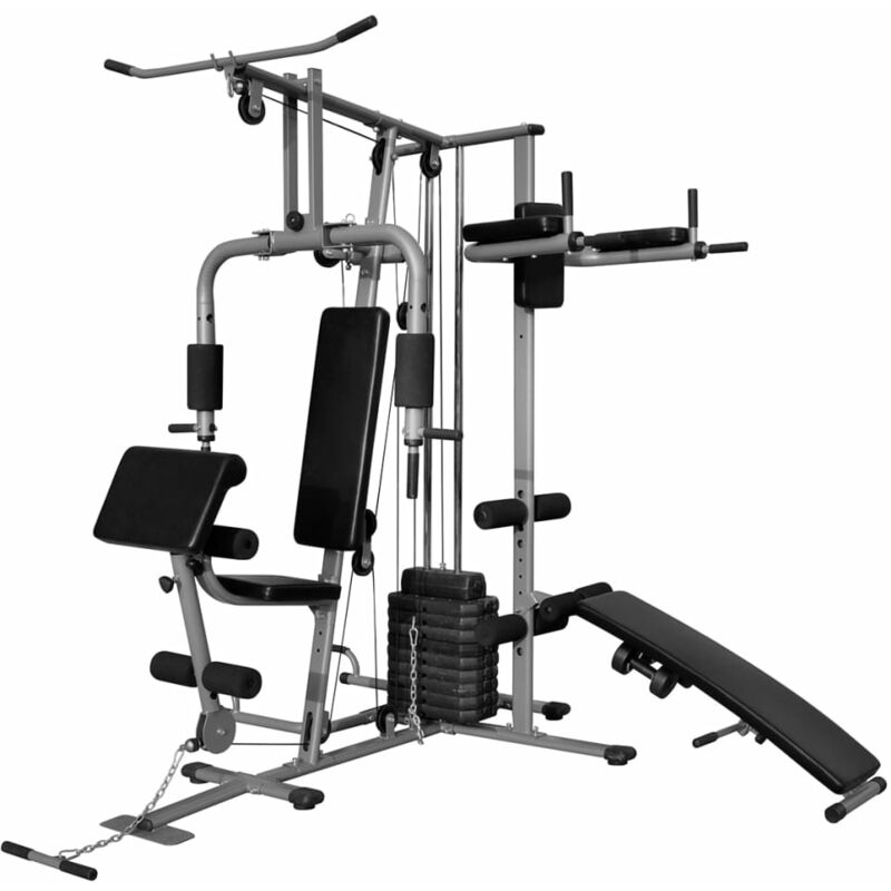 

Máquina de gimnasio multifuncional para casa 65 Kg - Negro - Vidaxl