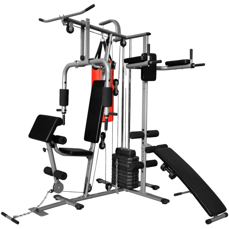 

Máquina de gimnasio para casa multiusos con saco de boxeo 65 kg - Negro - Vidaxl