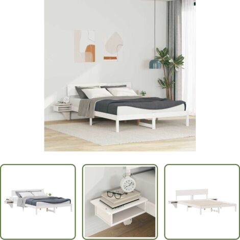 vidaXL Marco de cama -  Estructura de cama 150 x 200 cm Madera de pino macizo