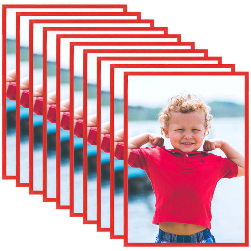 

vidaXL Marco de foto collage de pared o mesa 10 uds rojo MDF 18x24cm - Rojo