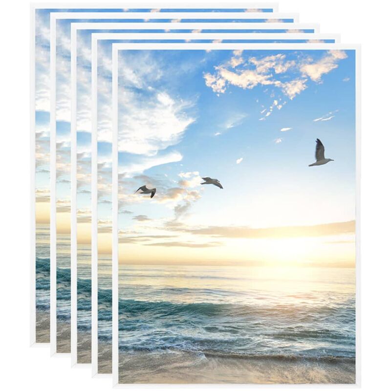 

Marco de foto collage de pared o mesa 5 uds blanco MDF 18x24 cm - Blanco - Vidaxl