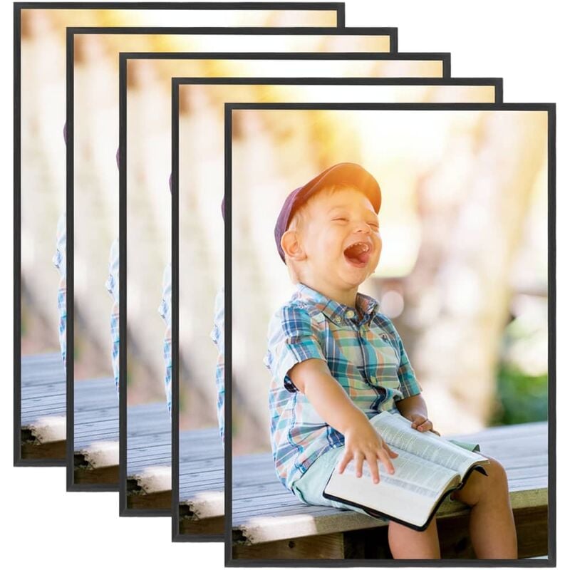 

Marco de foto collage de pared o mesa 5 uds negro MDF 18x24 cm - Negro - Vidaxl