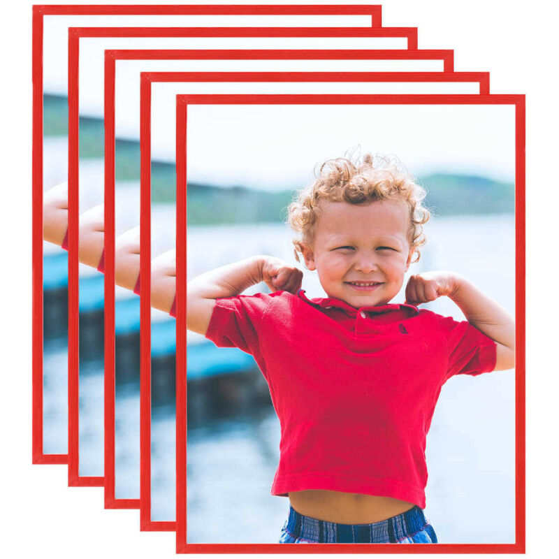 

Marco de foto collage de pared o mesa 5 uds rojo MDF 20x25 cm - Rojo - Vidaxl