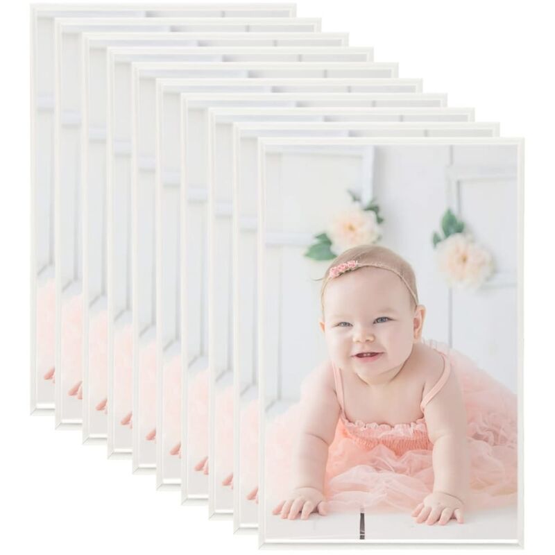 

vidaXL Marco de foto collage de pared/mesa 10 uds plateado MDF 10x15cm - Plateado