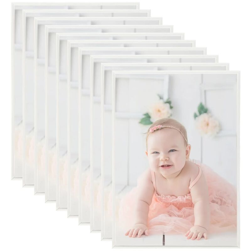 

vidaXL Marco de foto collage de pared/mesa 10 uds plateado MDF 15x21cm - Plateado