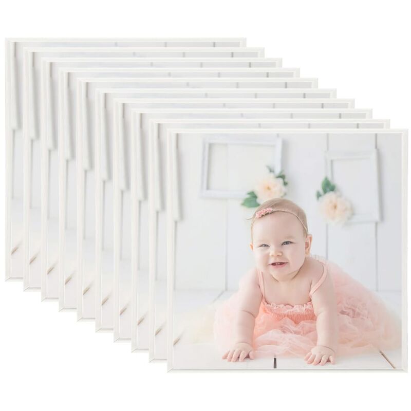

vidaXL Marco de foto collage de pared/mesa 10 uds plateado MDF 20x20cm - Plateado