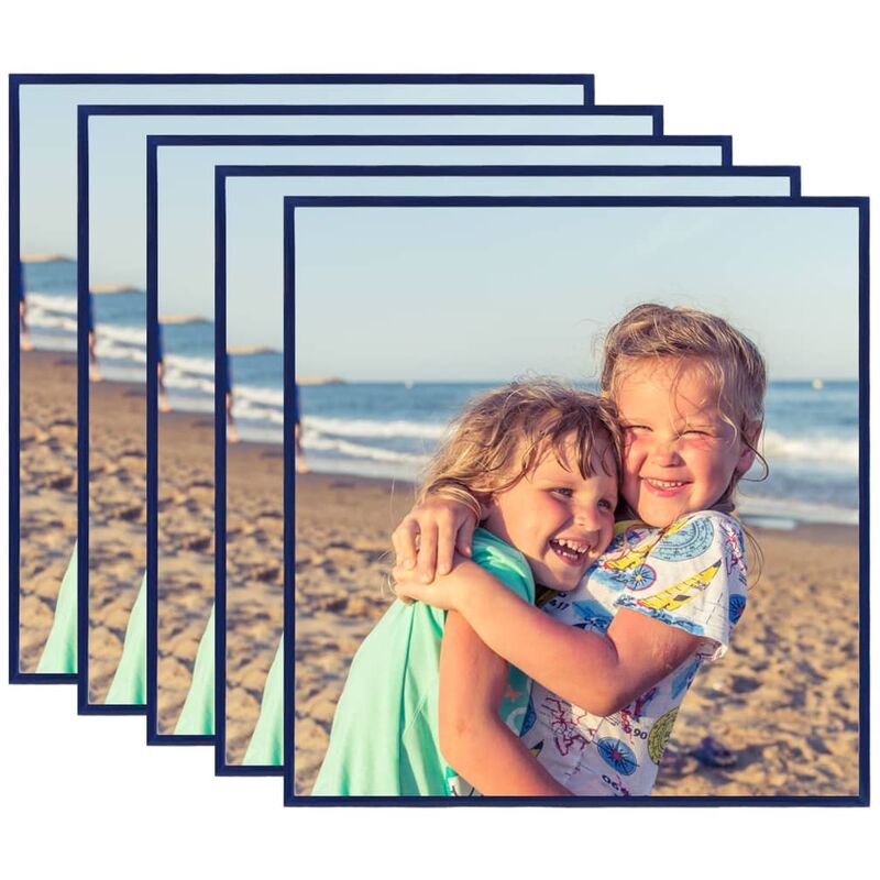 

Marcos de foto collage de pared o mesa 5 uds azul MDF 30x30cm - Azul - Vidaxl