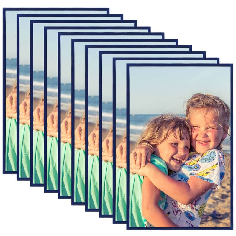

Marcos de foto collage de pared/mesa 10 uds azul MDF 13x18 cm - Azul - Vidaxl