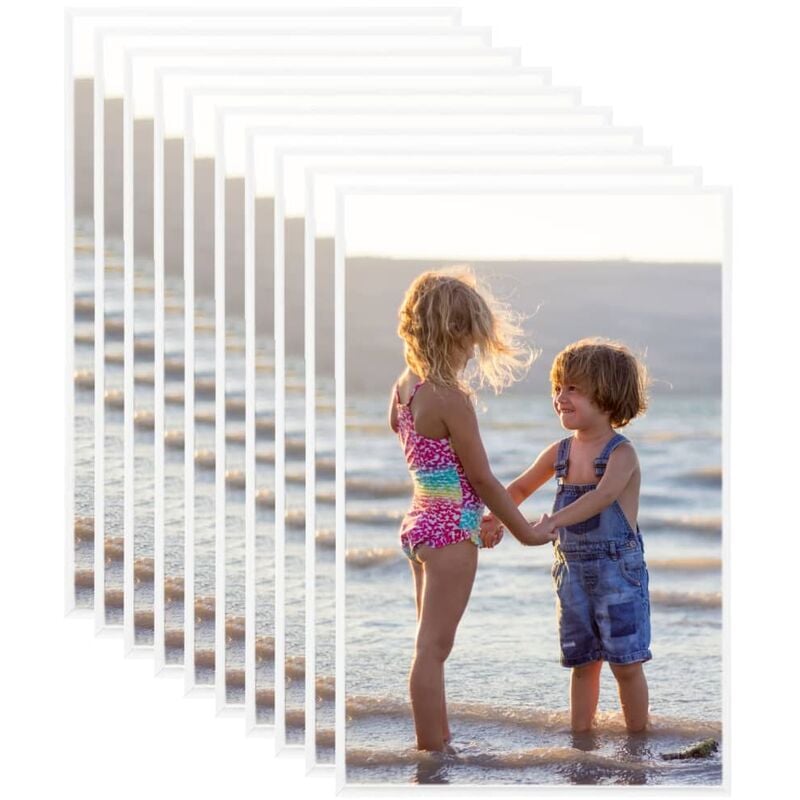 

Marcos de foto collage de pared/mesa 10 uds blanco MDF 13x18cm - Blanco - Vidaxl