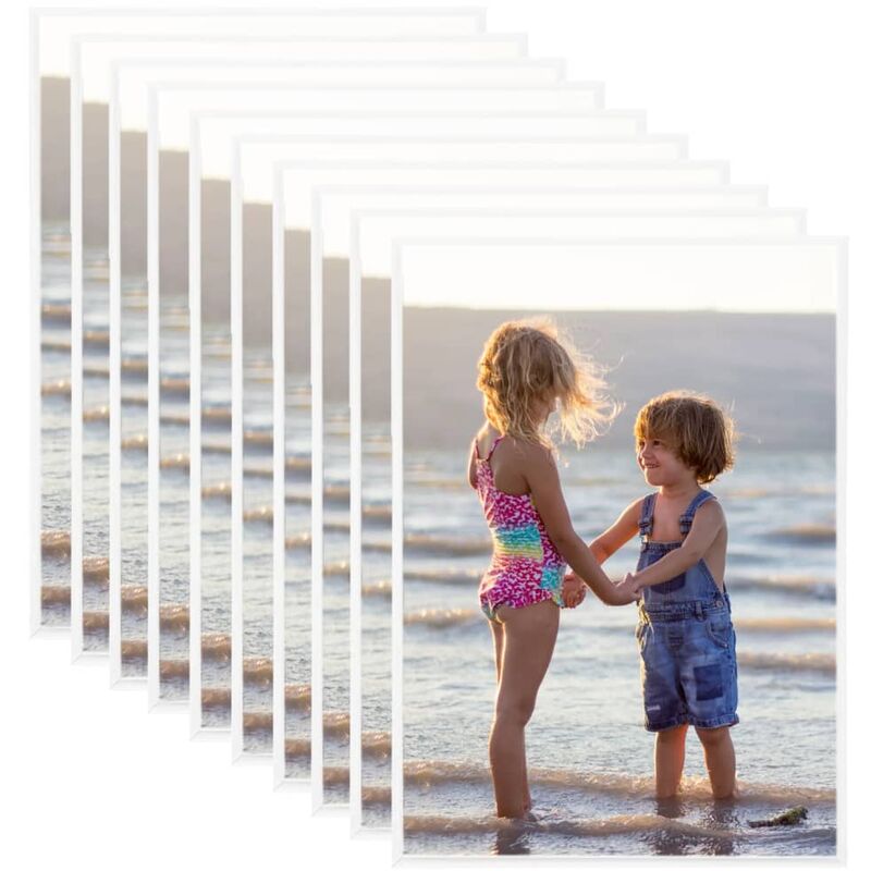 

Marcos de foto collage de pared/mesa 10 uds blanco MDF 15x21 cm - Blanco - Vidaxl