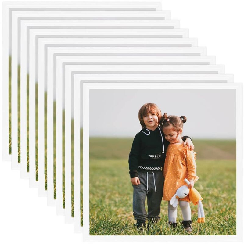 

vidaXL Marcos de foto collage de pared/mesa 10 uds blanco MDF 20x20cm - Blanco