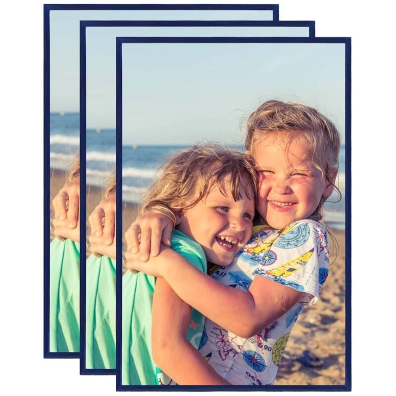 

Marcos de foto collage de pared/mesa 3 uds azul MDF 21x29,7cm - Azul - Vidaxl