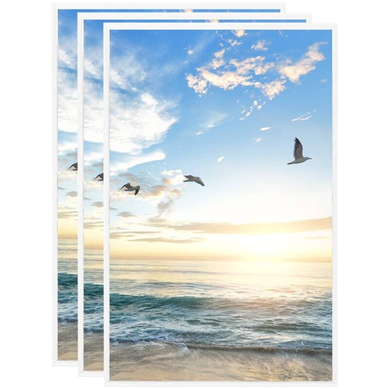 

Marcos de foto collage de pared/mesa 3 uds blanco MDF 10x15 cm - Blanco - Vidaxl