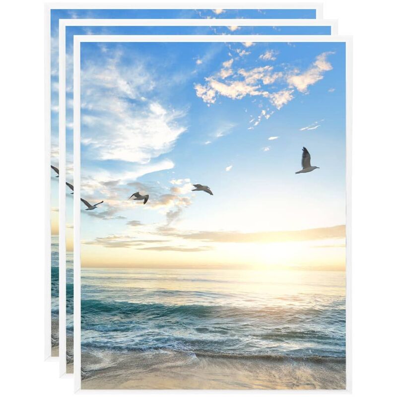 

Marcos de foto collage de pared/mesa 3 uds blanco MDF 20x25 cm - Blanco - Vidaxl