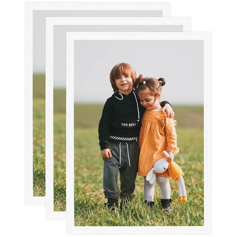 

vidaXL Marcos de foto collage de pared/mesa 3 uds blanco MDF 59,4x84cm - Blanco