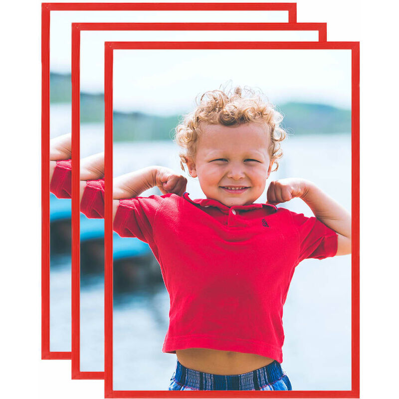 

Marcos de foto collage de pared/mesa 3 uds rojo MDF 18x24 cm - Rojo - Vidaxl