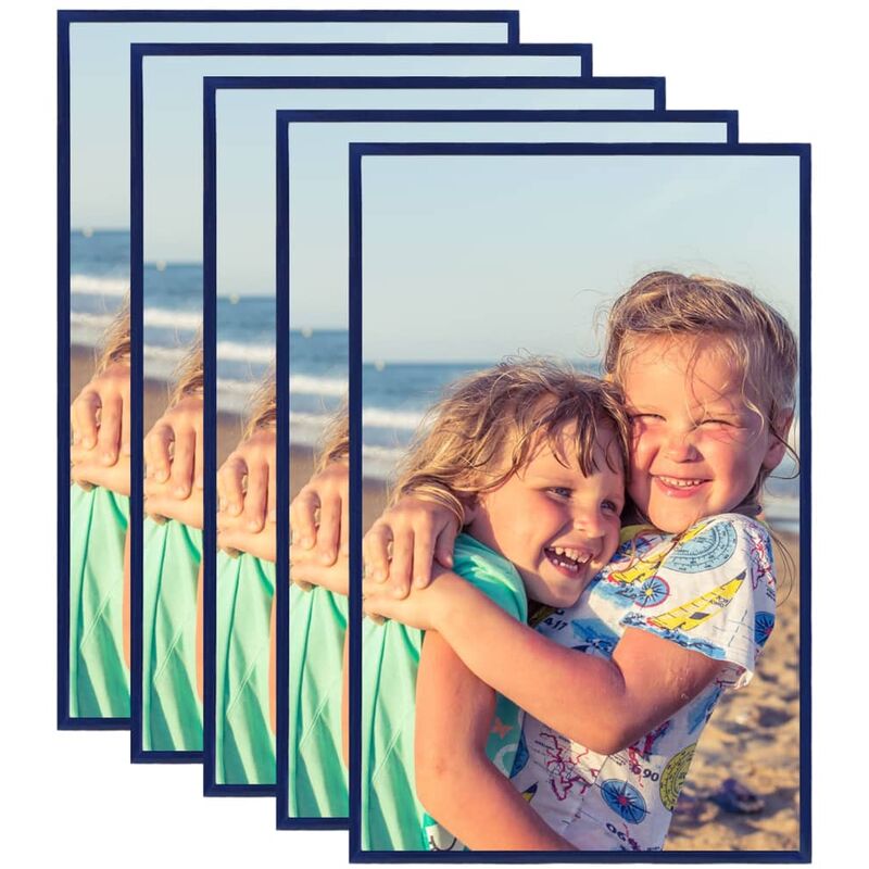 

Marcos de foto collage de pared/mesa 5 uds azul MDF 10x15 cm - Azul - Vidaxl