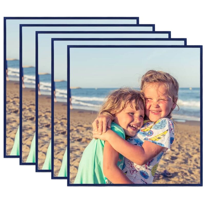 

vidaXL Marcos de foto collage de pared/mesa 5 uds azul MDF 40x40 cm - Azul