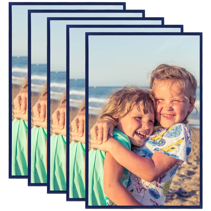 

vidaXL Marcos de foto collage de pared/mesa 5 uds azul MDF 42x59,4cm - Azul