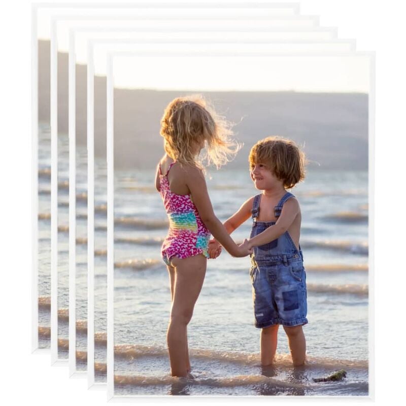 

vidaXL Marcos de foto collage de pared/mesa 5 uds blanco MDF 50x60 cm - Blanco