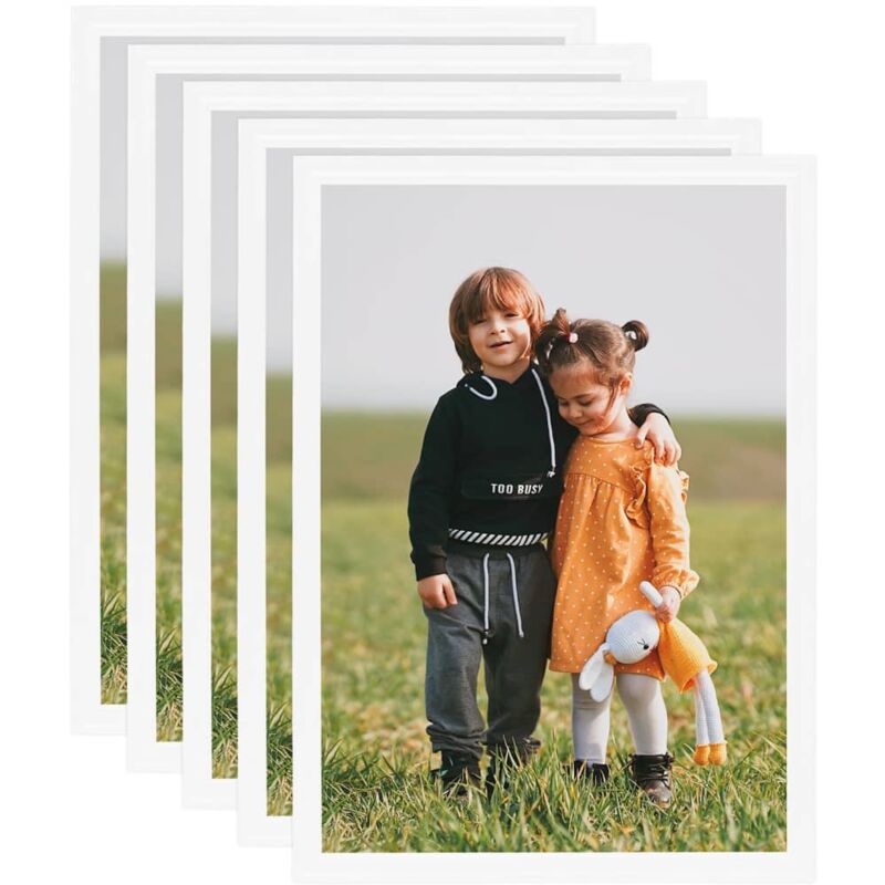 

vidaXL Marcos de foto collage de pared/mesa 5 uds blanco MDF 59,4x84cm - Blanco
