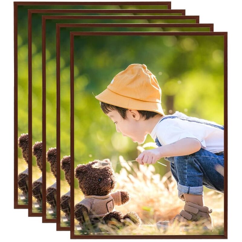 

Marcos de foto collage de pared/mesa 5 uds bronce MDF 50x60cm - Marrón - Vidaxl