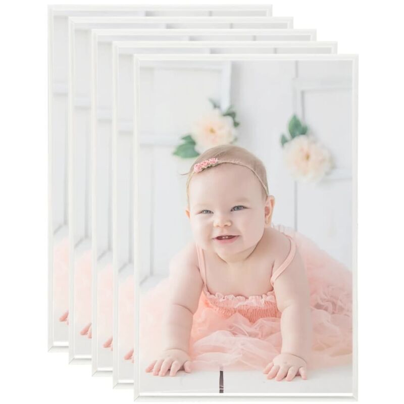 

Marcos de foto collage de pared/mesa 5 uds plateado MDF 10x15cm - Plateado - Vidaxl