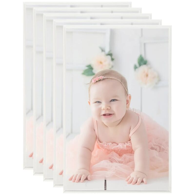

Marcos de foto collage de pared/mesa 5 uds plateado MDF 13x18cm - Plateado - Vidaxl